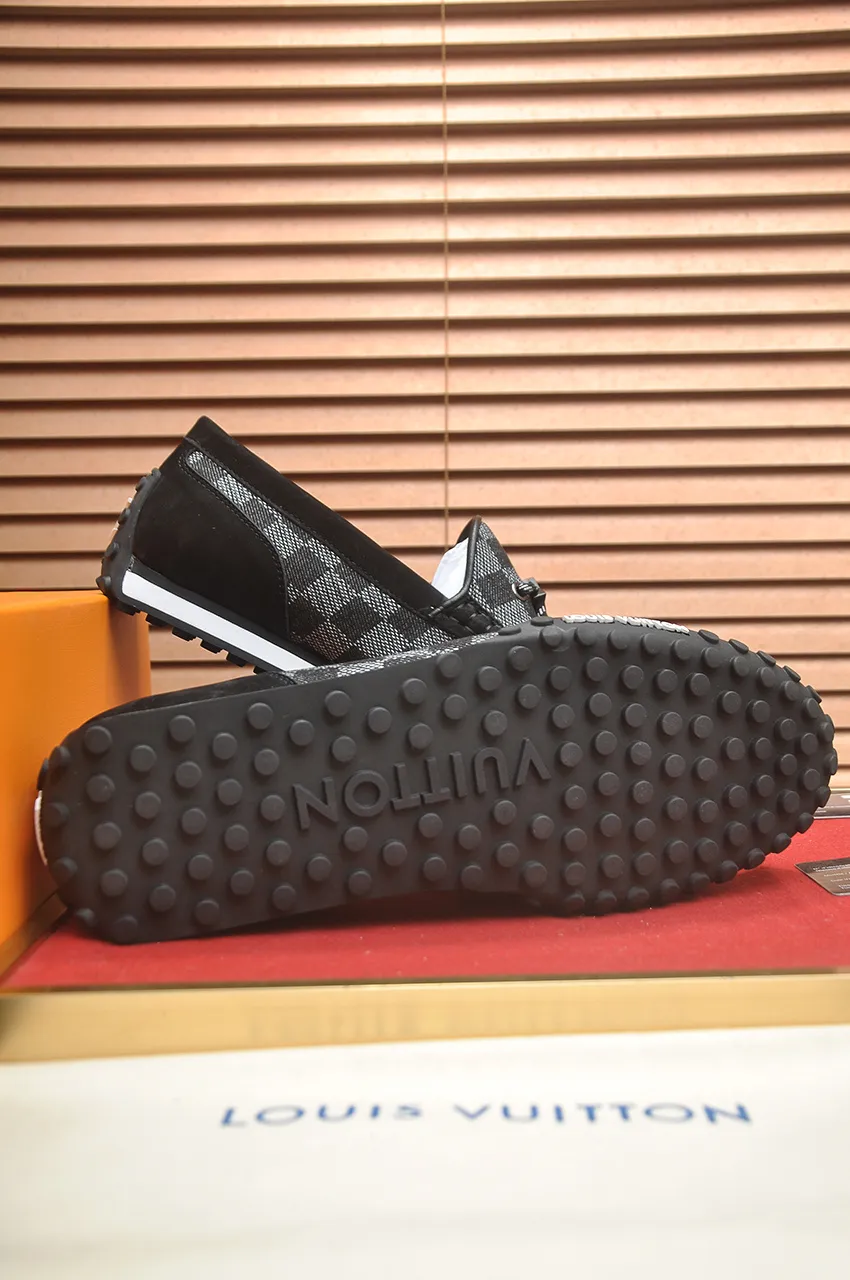 Men's men's shoes💰660💶[LOUIS VUITTON] (original order) new style🍀LV Louis Vuitton* - top version of LV classic beanie shoes! Made of imported original single cowhide, original leather side strips and wear-resistant rubber outsole! High quality products! Code number 39-45 (45 customized)